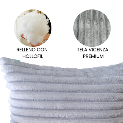 NUBIS CUSHION 40X40 CM VICENZA SILVER GRAY